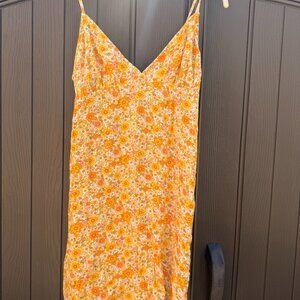 Billabong Orange Floral Mini Sundress S